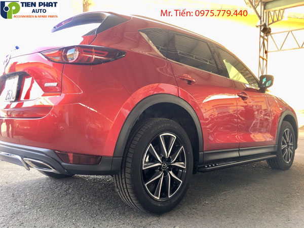 Độ bệ bước chân và lip sau 2 pô cho Mazda CX5 2018-2019