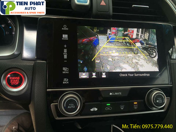 Lắp đặt camera gương cập lề tích hợp màn hình DVD cho Honda CRV 2018
