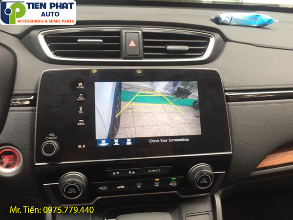 Lắp đặt camera gương cập lề tích hợp màn hình DVD cho Honda CRV 2018 chính hãng