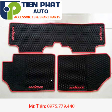Thảm lót sàn cao su Toyota Wigo - Phụ kiện chính hãng