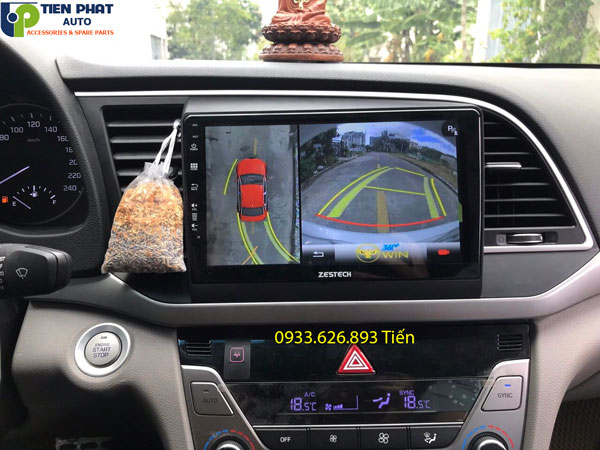 Màn hình DVD Android cắm sim 4G tích hợp camera 360 độ cho Hyundai Elantra