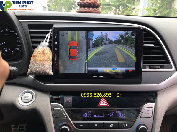 Màn hình DVD Android cắm sim 4G tích hợp camera 360 độ cho Hyundai Elantra
