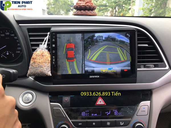 Màn hình DVD Android cắm sim 4G tích hợp camera 360 độ cho Hyundai Elantra