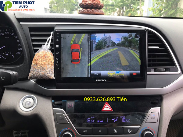 Màn hình DVD Android cắm sim 4G tích hợp camera 360 độ cho Hyundai Elantra