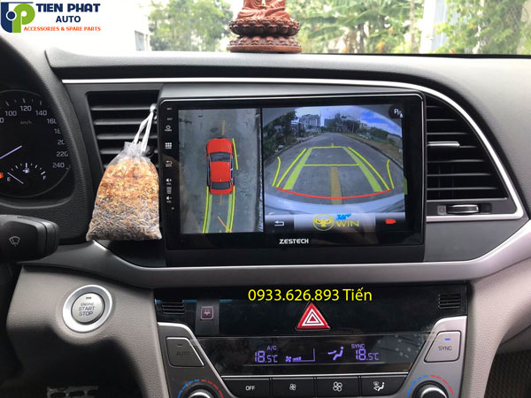 Màn hình DVD Android cắm sim 4G tích hợp camera 360 độ cho Hyundai Elantra