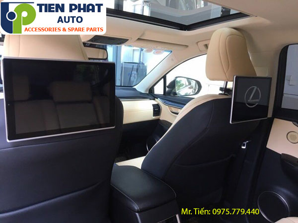 Lắp đặt màn hình gối đầu Android cho Lexus 570 tại TPHCM