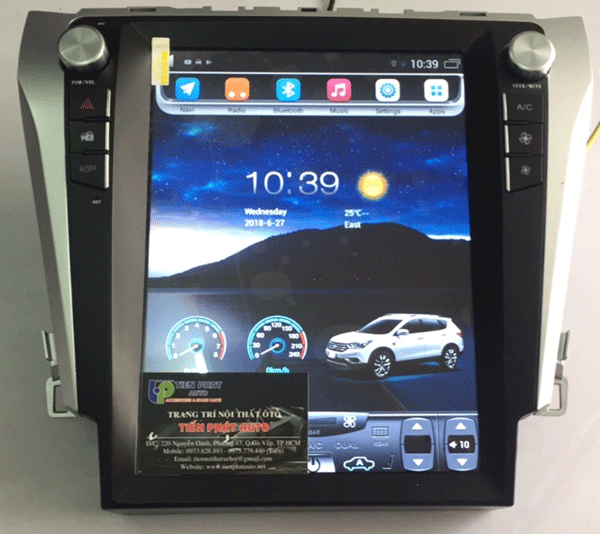 màn hình DVD cao cấp tesla android cho Camry 2016-2017
