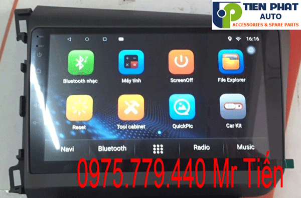 màn hình dvd android cho xe honda civic 2012-2016