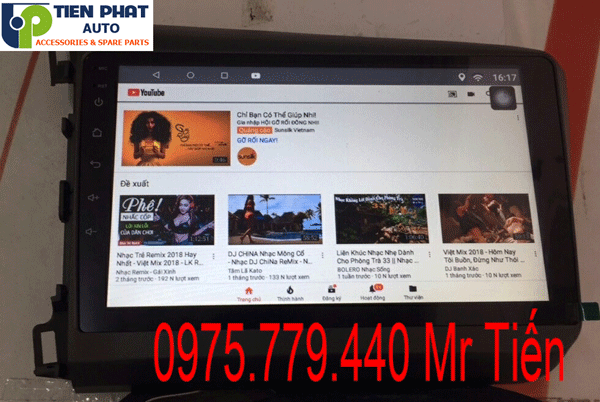 màn hình dvd android cho xe honda civic 2012-2016