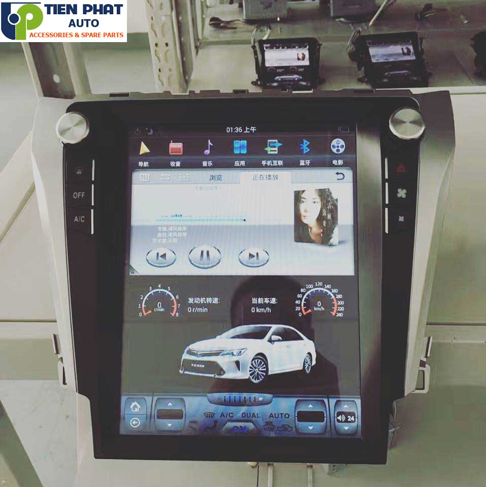 dvd theo xe toyota camry tesla  uy tin