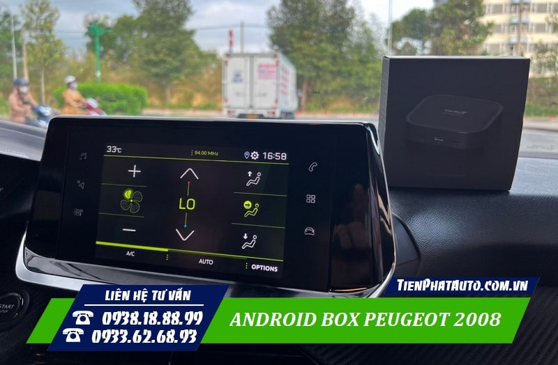 Android Box cho Peugeot 2008 lắp đặt tại Tiến Phát Auto