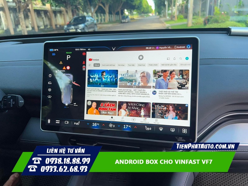 Android Box cho VF7 giúp đáp ứng các nhu cầu giải trí