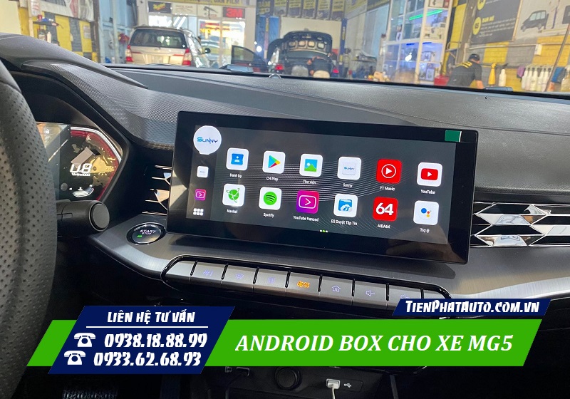 Android Box cho xe MG5 giúp bạn trải nghiệm được nhiều chức năng hơn