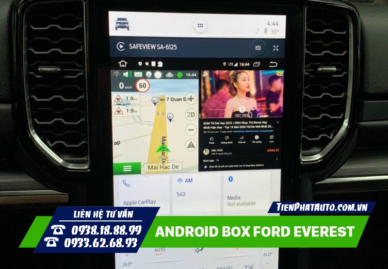 Android Box cho Ford Everest 2023 dùng màn hình zin như Android