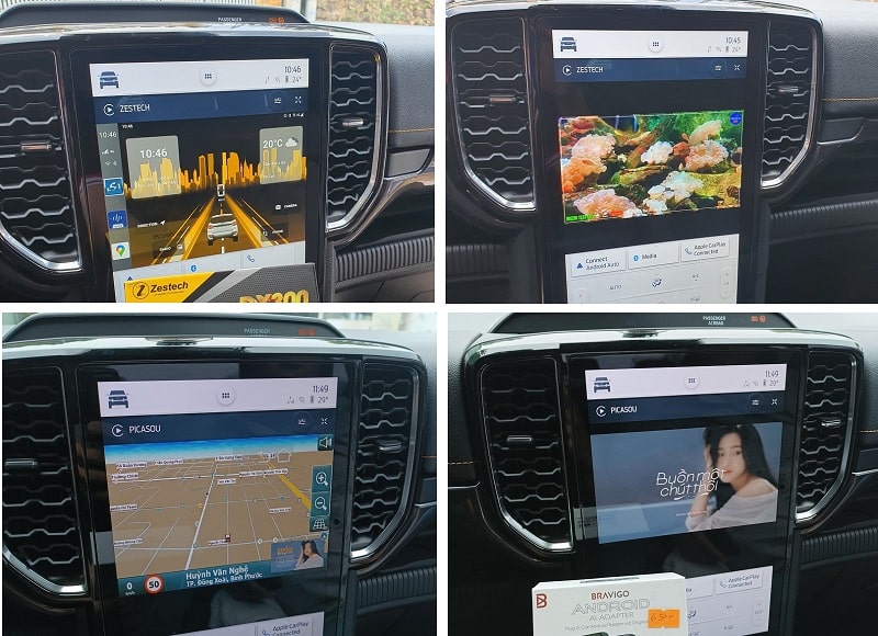 Lắp Android Box cho Ford Ranger giúp mang lại nhiều sự tiện lợi