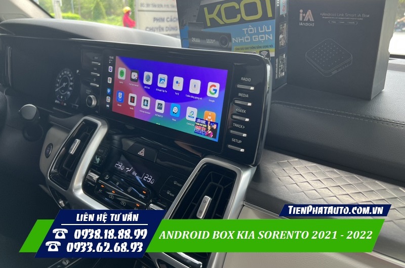 Android Box Kia Sorento 2021 - 2022 giúp biến DVD zin thành Android