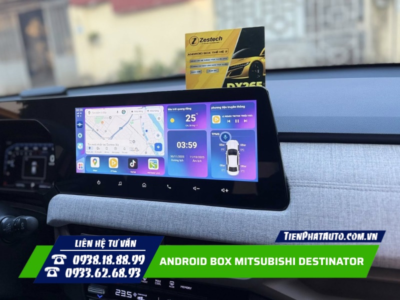 Android Box Mitsubishi Destinator biến màn hình zin thành Android