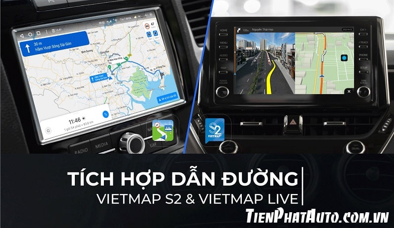 Vietmap BS10 tích hợp dẫn đường với Vietmap S2 và Vietmap Live