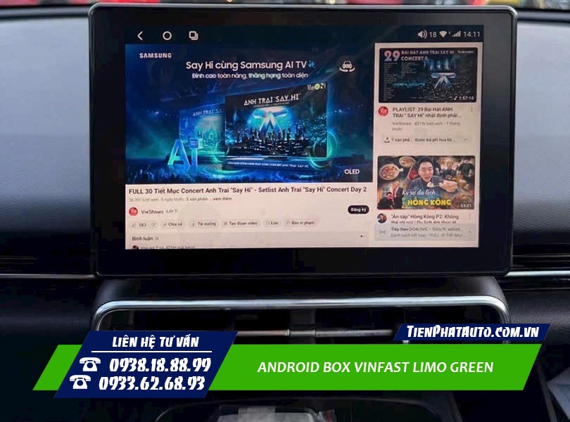 Lắp Android Box cho Vinfast Limo Green biến màn hình Zin thông minh hơn
