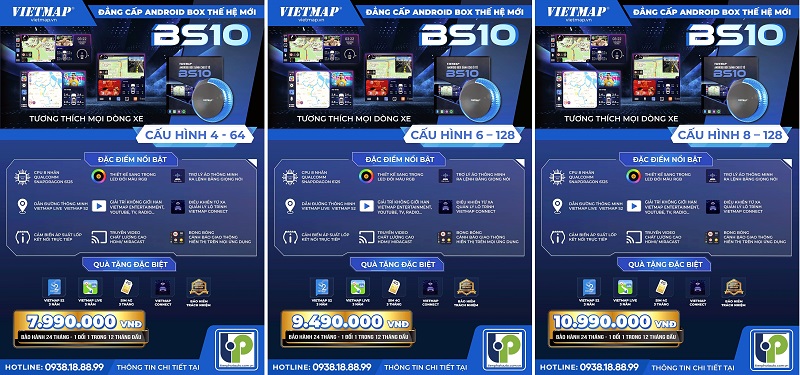 Bảng giá Android Box Vietmap chính hãng cho xe ô tô