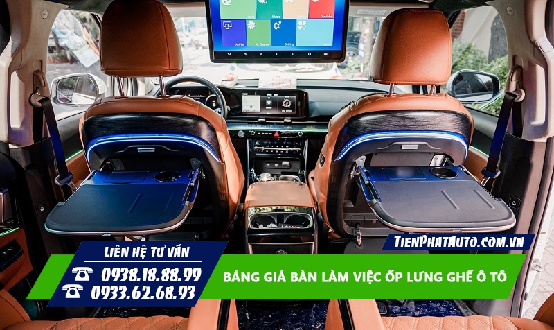 Bàn làm việc ốp lưng ghế có tích hợp dãy đèn LED vô cùng đẹp mắt