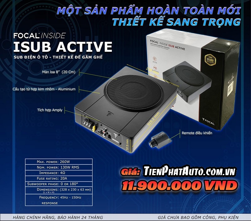 Bảng giá và cấu hình loa SUB Inside ISUB Active chính hãng
