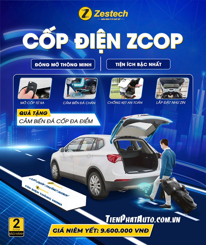 Bảng giá cốp điện ô tô ZCOP chính hãng ZESTECH