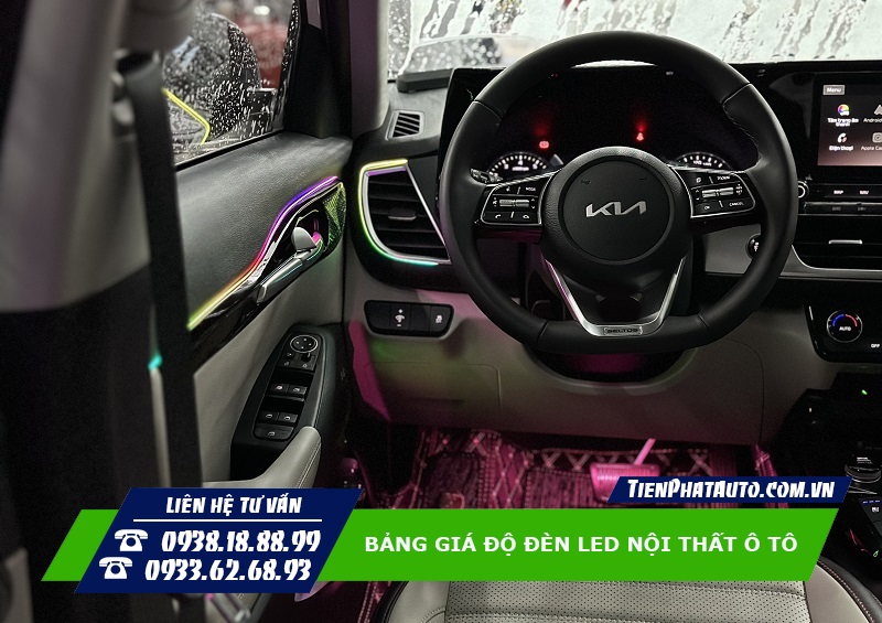 LED nội thất ô tô với nhiều màu sắc và hiệu ứng chuyển động khác nhau