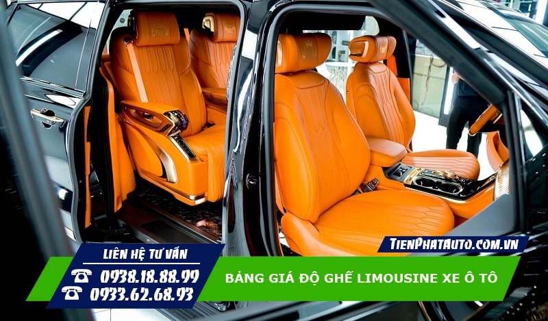 Hàng ghế da nguyên bản được bọc mới để đồng nhất với màu ghế Limousine