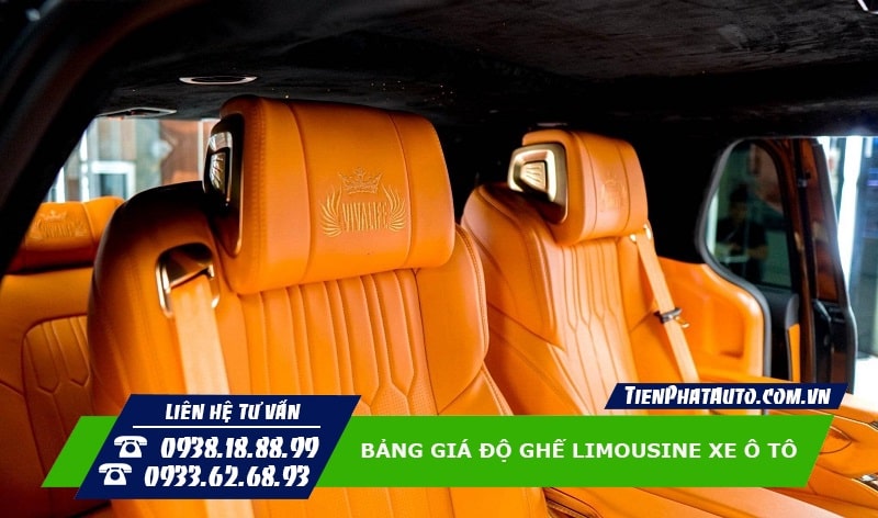 Tựa đầu ghế được thêu khắc Logo hoặc chữ theo yêu cầu khách hàng