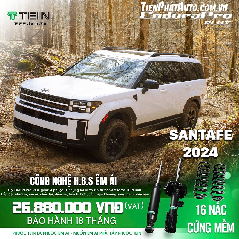 Bảng giá độ phuộc cho Santafe chính hãng TEIN Nhật Bản