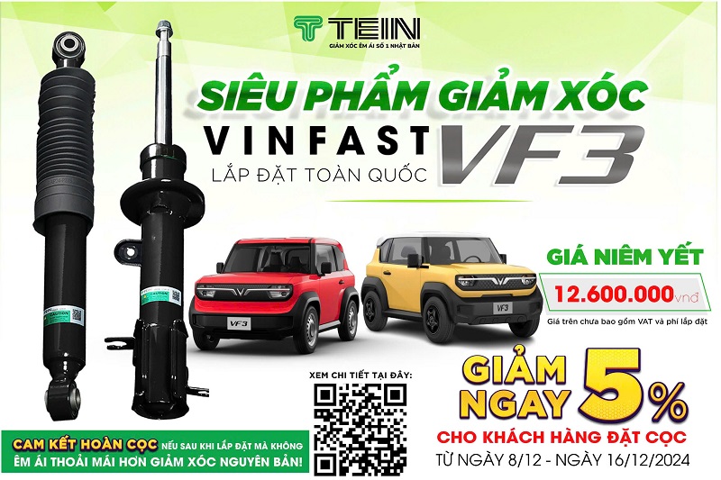Bảng giá độ phuộc giảm sóc cho xe Vinfast VF3 chính hãng TEIN Nhật Bản