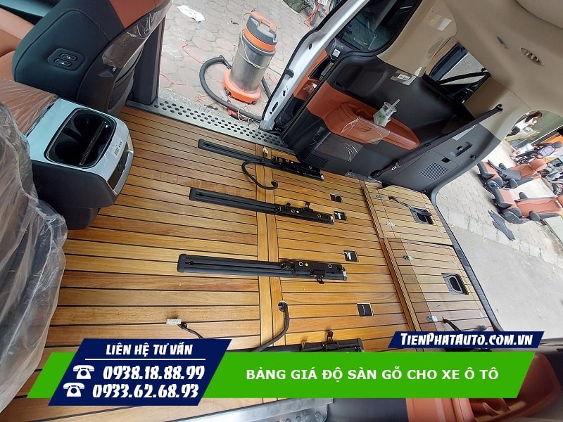 Độ sàn gỗ ô tô được thiết riêng chuẩn phom từng dòng xe