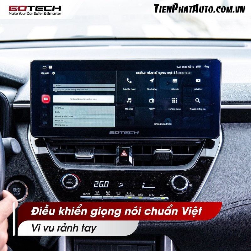 Màn hình tích hợp phần mềm điều khiển giọng nói chuẩn Tiếng Việt