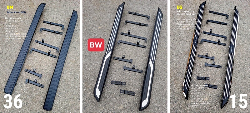 Tổng hợp mẫu bệ bước chân Toyota Veloz thiết kế theo phom xe