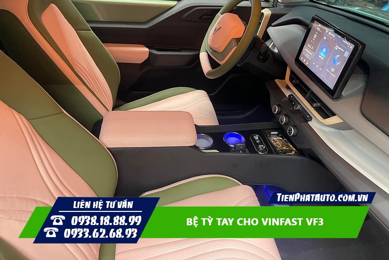 Mẫu bệ tỳ tay yên ngựa lắp cho Vinfast VF3 kiểu 3