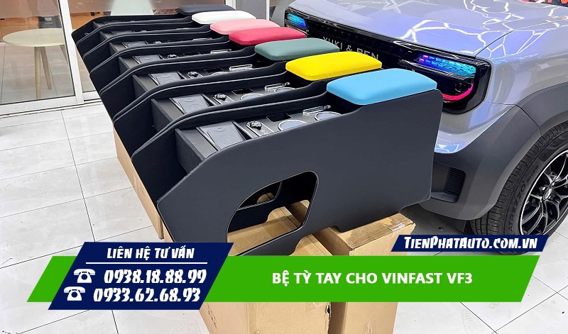 Bệ tỳ tay yên ngựa cho Vinfast VF3 được thiết kế riêng theo xe