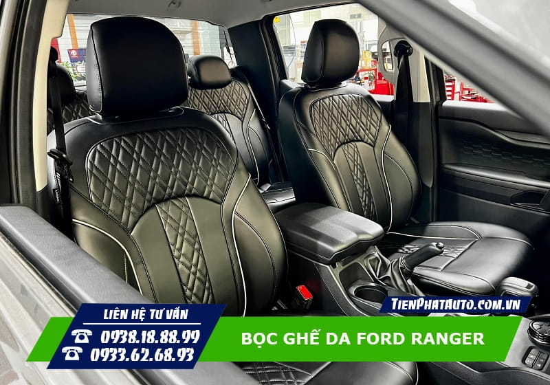 Bọc ghế da cho Ford Ranger 2023 giúp xe nổi bật và sang trọng hơn