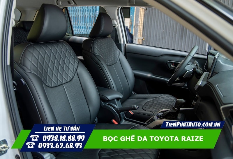 Hình ảnh sau khi bọc ghế da Toyota Raize ghế tài và phụ