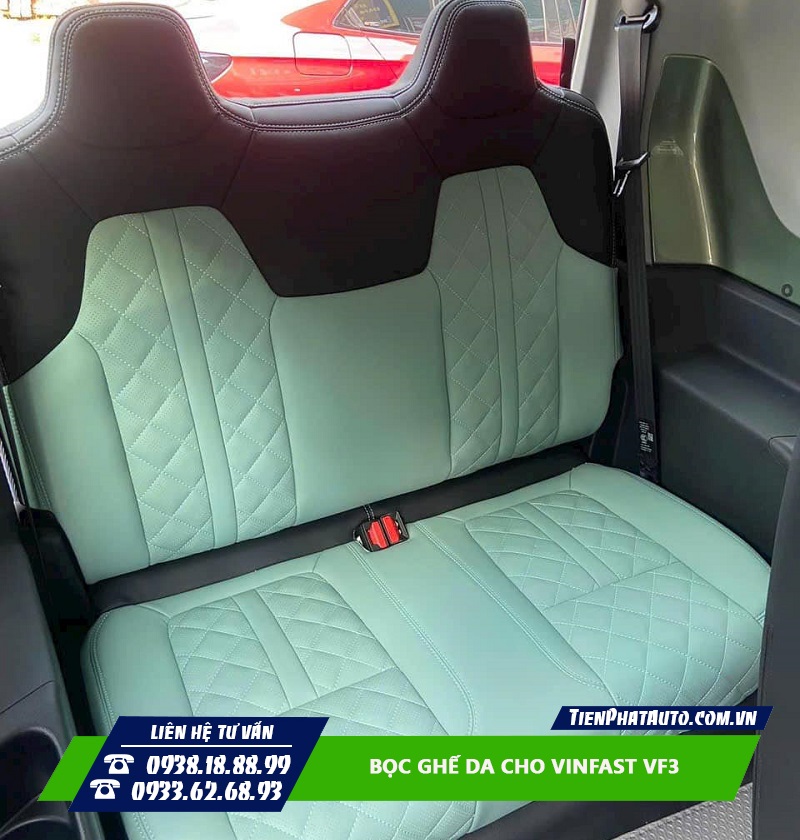 Hỉnh ảnh hoàn thiện may bọc ghế da cho Vinfast VF3 5