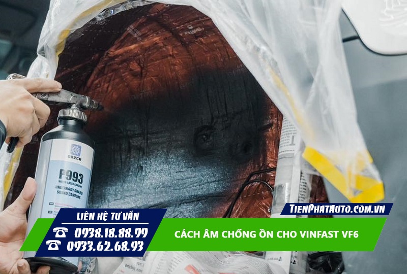 Tiến Phát Auto ưu đãi tặng kèm xịt lốp hốc bánh sau khi cách âm cho VF6