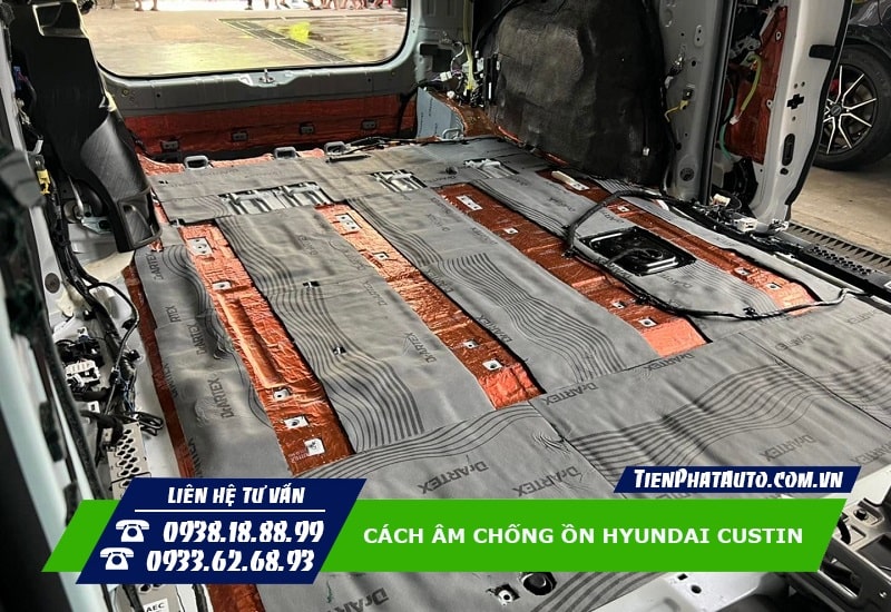 Dán cách âm chống ồn cho Hyundai Custin giúp giảm ồn hiệu quả