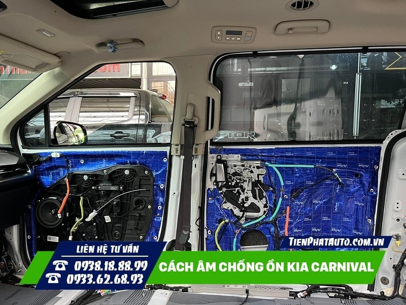 Hình ảnh cách âm chống ồn Kia Carnival ở vị trí 2 cửa xe