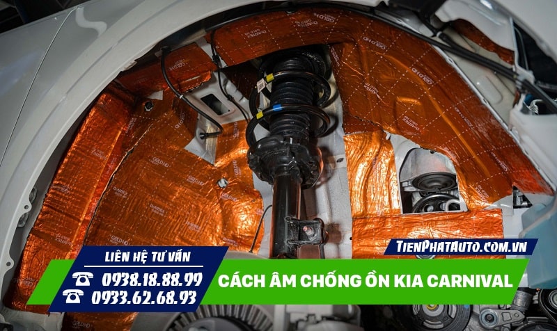 Hình ảnh cách âm chống ồn Kia Carnival ở vị trí hốc bánh xe