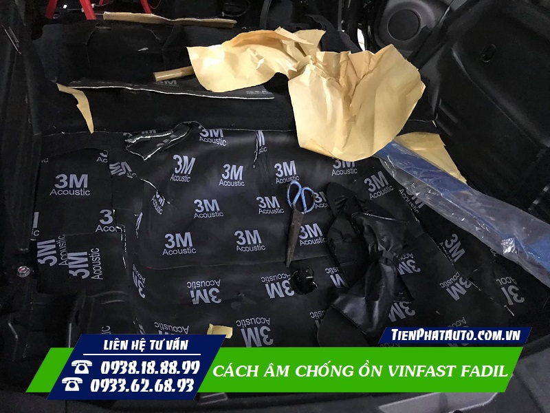Dán cách âm chống ồn thương hiệu 3M cho xe Vinfast Fadil