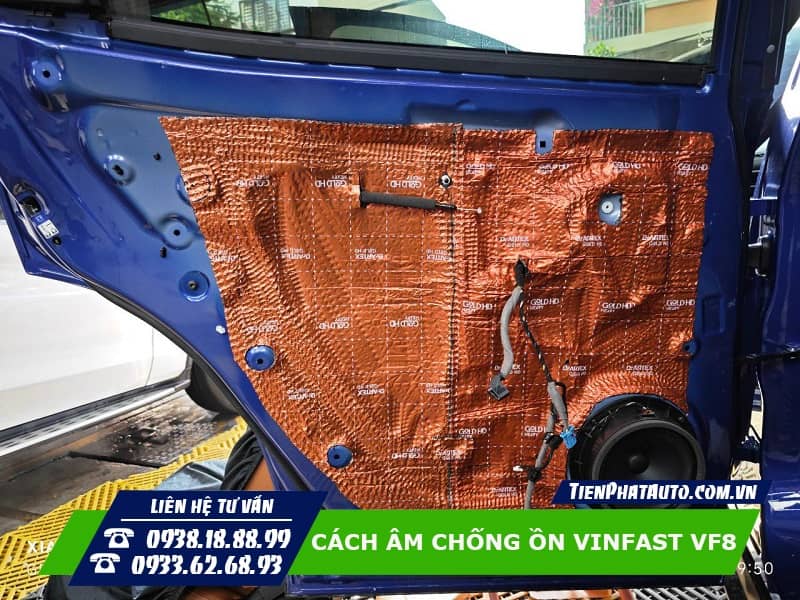 Vật liệu cách âm Drartex chính hãng được trang bị trên Vinfast VF8