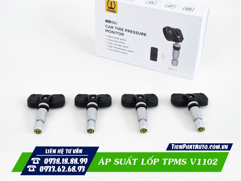 Trọn bộ cảm biến áp suất lốp TPMS V1102 cho các dòng xe Mazda