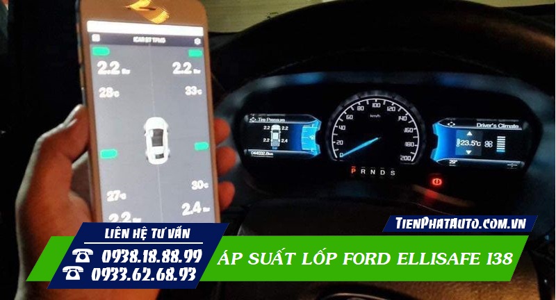 Áp suất lốp Ellisafe i38 tích hợp hiển thị màn hình ODO và điện thoại