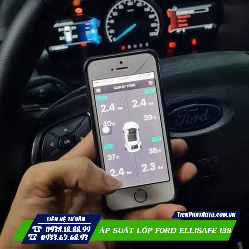 Áp suất lốp Ford Ellisafe i38 lắp đặt hoàn toàn cắm giắc 100%