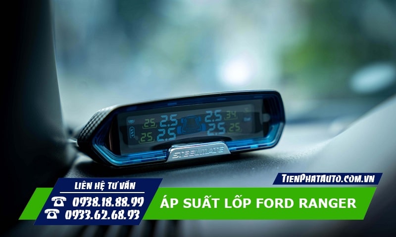 Cảm biến áp suất lốp Ford Ranger 2023 loại đặt trên taplo xe